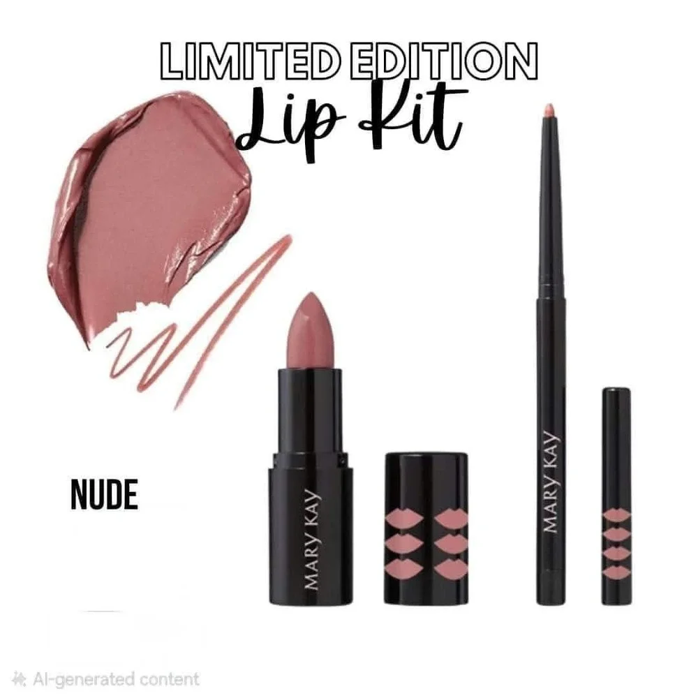 Mary Kay Lip Kit Set Lip Liner & Lipstick Nude New Limited Edition Discontinued